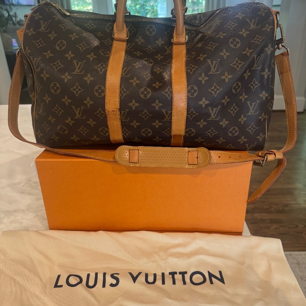 Louis Vuitton keep all Bandouliere Monogram Bag 45